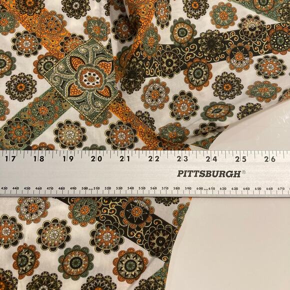 NWOT HUGO BOSS Shirt Men L Floral Geo-Print Green Coral White Button-Up Long Slv - Picture 6 of 8